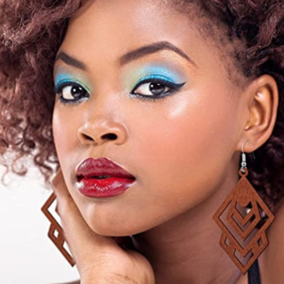 NEW Wood Earrings  BoHo Dangle Earring Lightweight Wooden Big Earrings Scroll - Picture 9 of 12